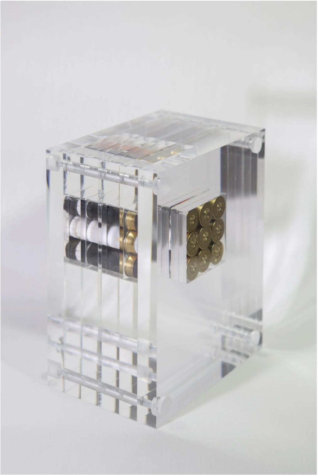Ksenia Yurkova, contemporary sculpture, acrylic, bullet, tampon