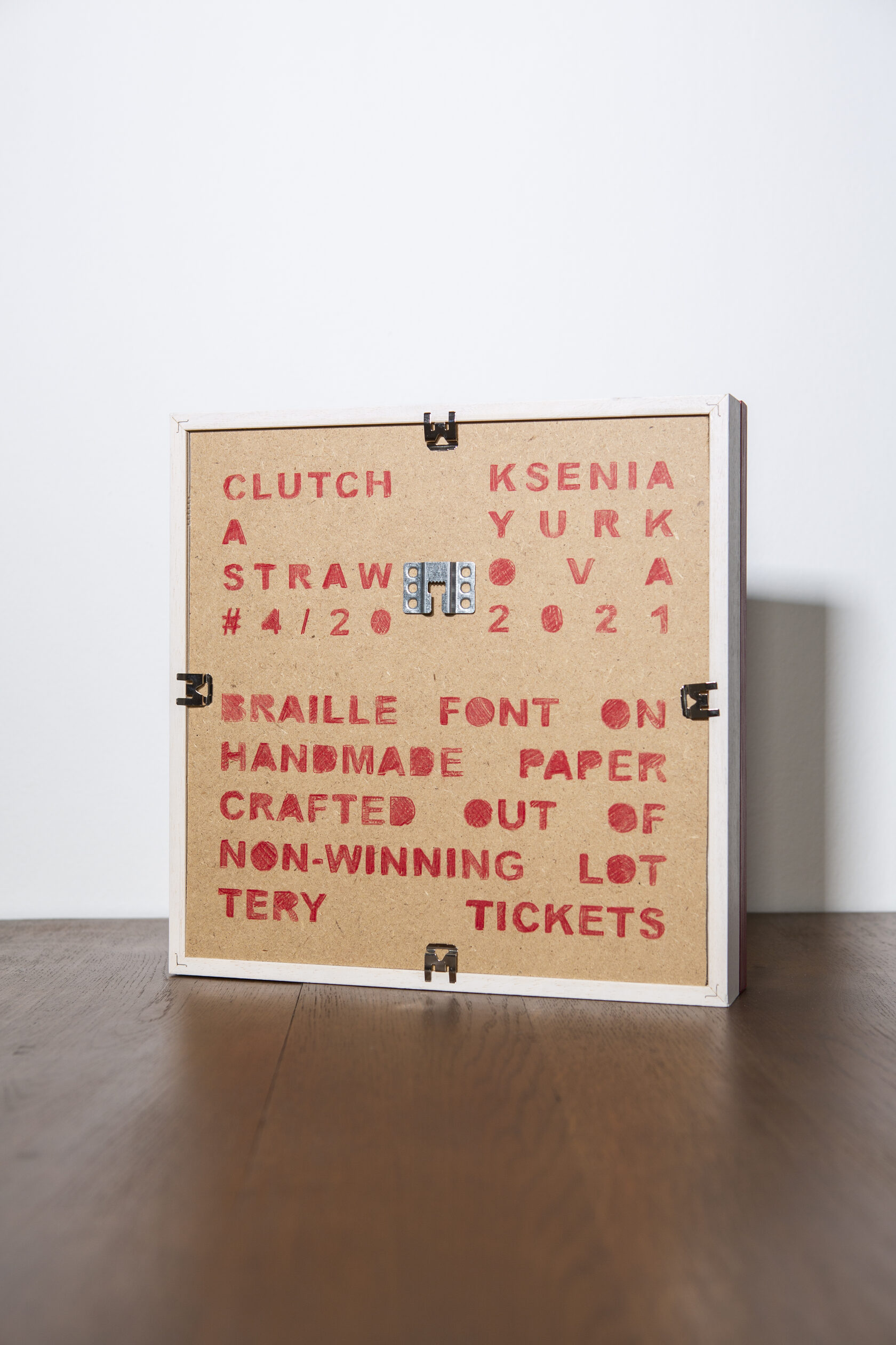 Ksenia Yurkova, contemporary sculpture, braille, stencil, lottery